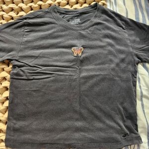 Hollister Gray T-Shirt with Butterfly Patch